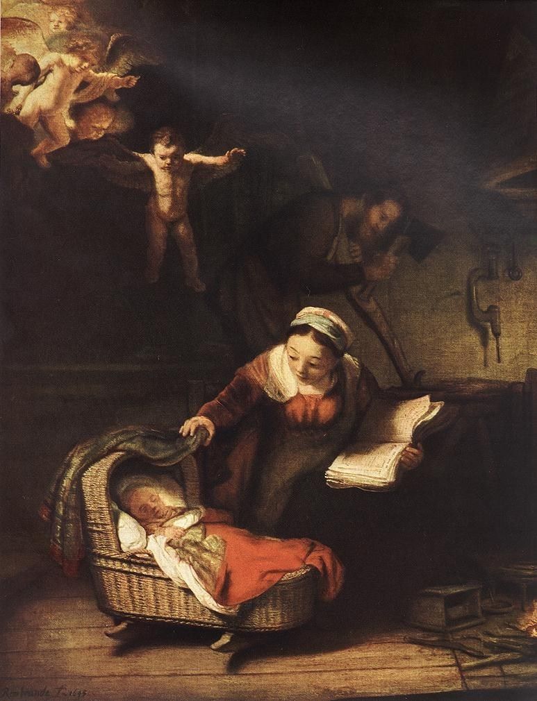 Rembrandt The Holy Family with Angels